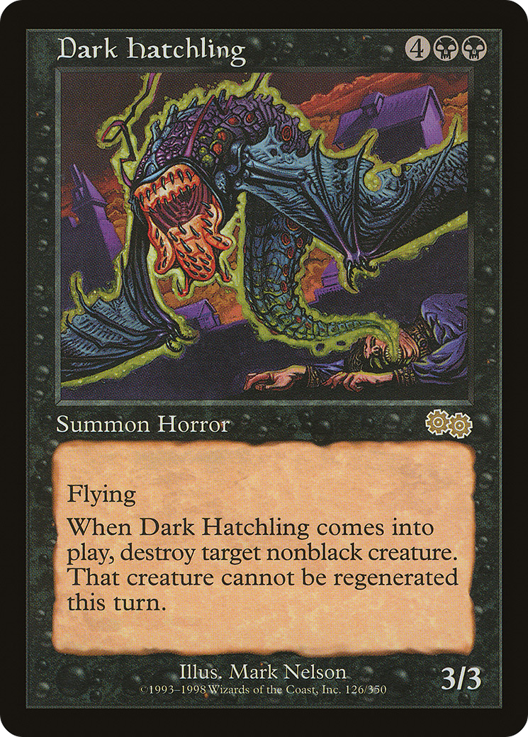 Dark Hatchling (USG-126) [Urza's Saga]