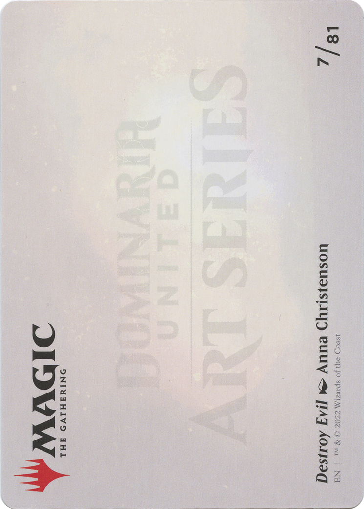 Destroy Evil // Destroy Evil (ADMU-007) (Borderless) [Dominaria United Art Series] Foil