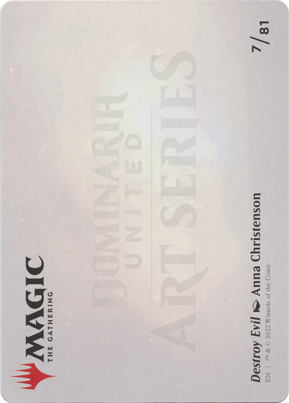 Destroy Evil // Destroy Evil (ADMU-007) (Borderless) [Dominaria United Art Series] Foil
