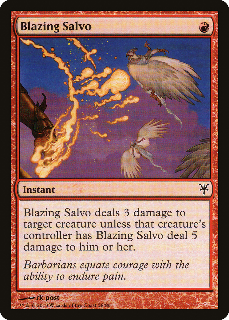 Blazing Salvo (DDK-058) [Duel Decks: Sorin vs. Tibalt]