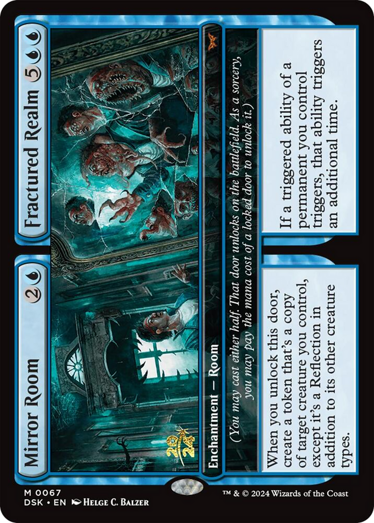 Mirror Room // Fractured Realm (PRE-067) [Duskmourn: House of Horror Promos] Foil