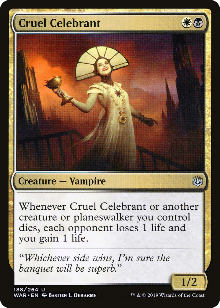 Cruel Celebrant (WAR-188) [War of the Spark] Foil
