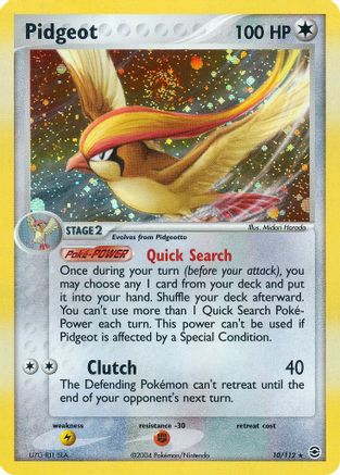 Pidgeot (010/112) [FireRed & LeafGreen] Reverse Holofoil - Holo Rare