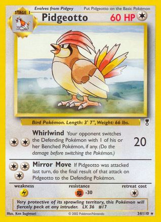 Pidgeotto (34/110) [Legendary Collection] Reverse Holofoil - Rare