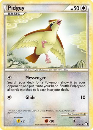 Pidgey (71/102) [Triumphant] Reverse Holofoil - Common