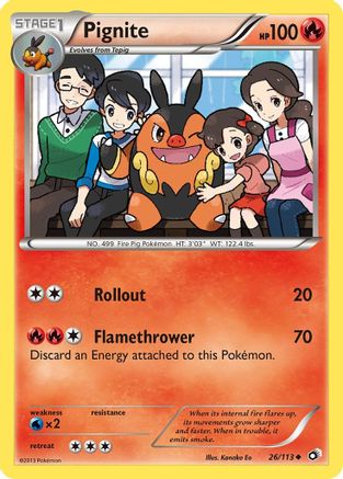 Pignite (026/113) [Legendary Treasures] Reverse Holofoil - Uncommon