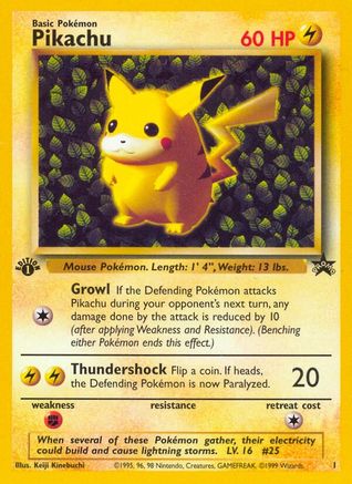 Pikachu (Misprint) (001) [WoTC Promo] 1st Edition - Promo
