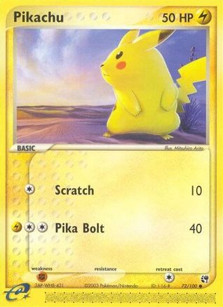 Pikachu (072/100) [Sandstorm] Reverse Holofoil - Common