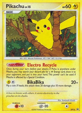 Pikachu - DP16 (DP16/56) [Diamond and Pearl Promos] Holofoil - Promo