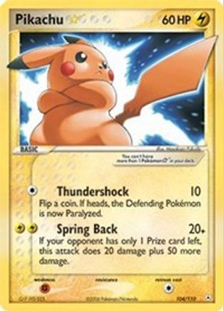 Pikachu Star (104/110) [Holon Phantoms] Holofoil - Ultra Rare