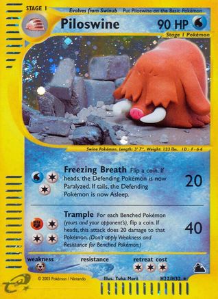 Piloswine (H22) (H22/144) [Skyridge] Holofoil - Holo Rare