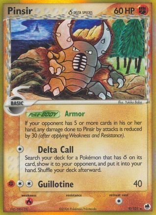 Pinsir (Delta Species) (9/101) [Dragon Frontiers] Holofoil - Holo Rare