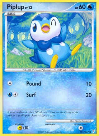 Piplup (121/147) [Supreme Victors] Reverse Holofoil - Common