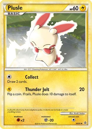 Plusle (036/95) [Unleashed] Reverse Holofoil - Uncommon