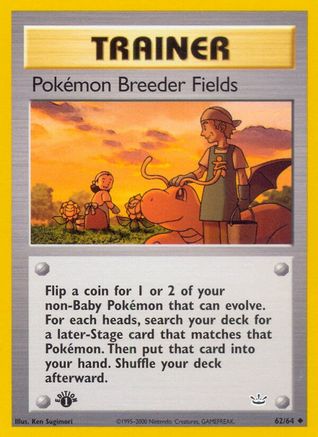 Pokemon Breeder Fields (062/64) [Neo Revelation] 1st Edition - Uncommon