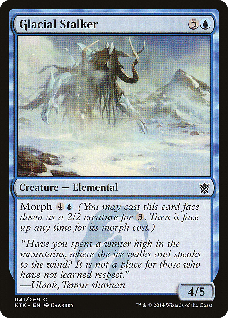 Glacial Stalker (KTK-041) [Khans of Tarkir] Foil
