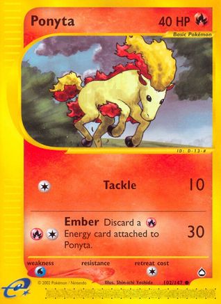 Ponyta (102/147) [Aquapolis] Reverse Holofoil - Common