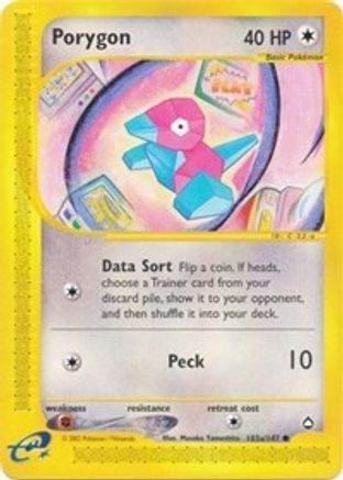 Porygon (103b) (103b) [Aquapolis] Reverse Holofoil - Common