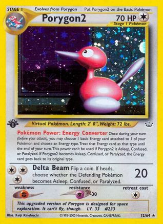 Porygon2 (12/64) [Neo Revelation] 1st Edition Holofoil - Holo Rare