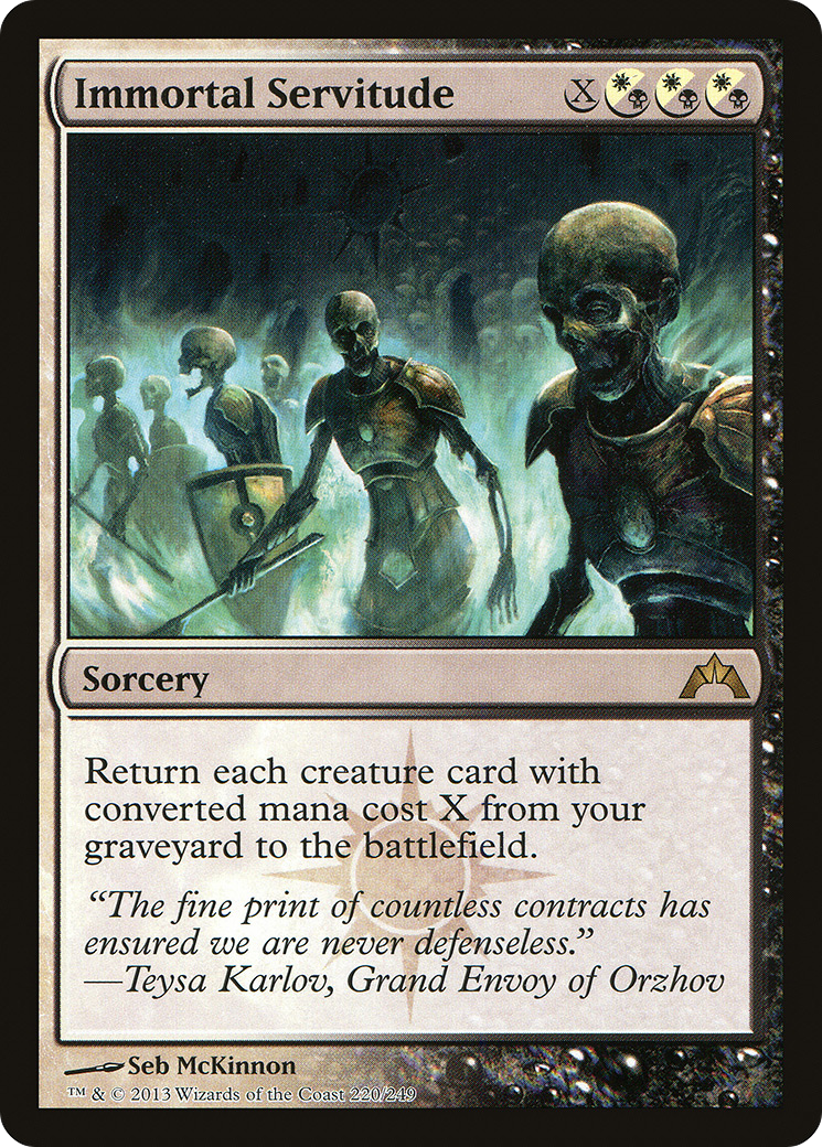 Immortal Servitude (GTC-220) [Gatecrash] Foil