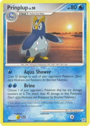 Prinplup (058/130) [Diamond and Pearl] Reverse Holofoil - Uncommon