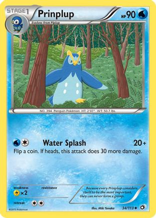 Prinplup (34/113) [Legendary Treasures] Reverse Holofoil - Uncommon
