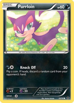 Purrloin (64/98) [Emerging Powers] Reverse Holofoil - Common