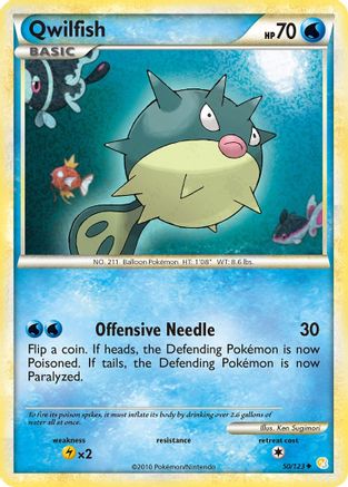 Qwilfish (050/123) [HeartGold SoulSilver] Reverse Holofoil - Uncommon
