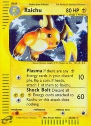 Raichu (25/165) [Expedition] Reverse Holofoil - Holo Rare