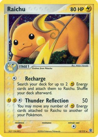 Raichu (12/112) [FireRed & LeafGreen] Holofoil - Holo Rare