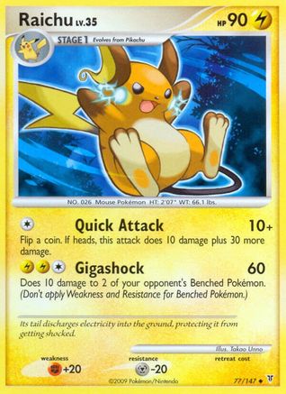 Raichu (77/147) [Supreme Victors] Reverse Holofoil - Uncommon