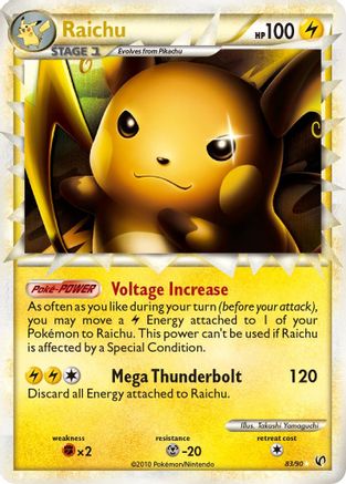 Raichu (Prime) (83/90) [Undaunted] Holofoil - Ultra Rare