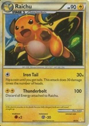 Raichu (#30 Holo) (30) [HGSS Trainer Kit Gyarados & Raichu] Holofoil - Common