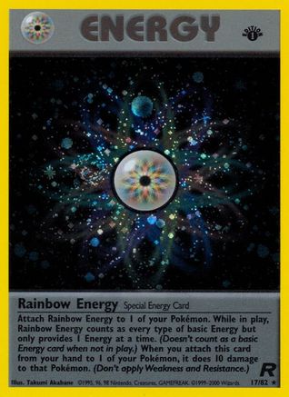 Rainbow Energy (017/82) [Team Rocket] 1st Edition Holofoil - Holo Rare