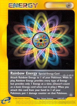 Rainbow Energy (144/147) [Aquapolis] Reverse Holofoil - Rare