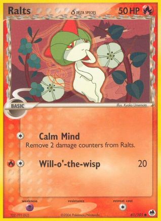 Ralts (Delta Species) (061/101) [Dragon Frontiers] Reverse Holofoil - Common