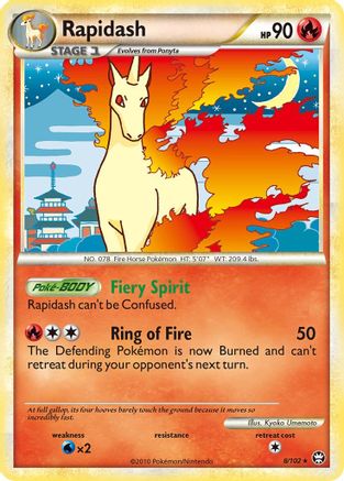 Rapidash (8/102) [Triumphant] Reverse Holofoil - Holo Rare
