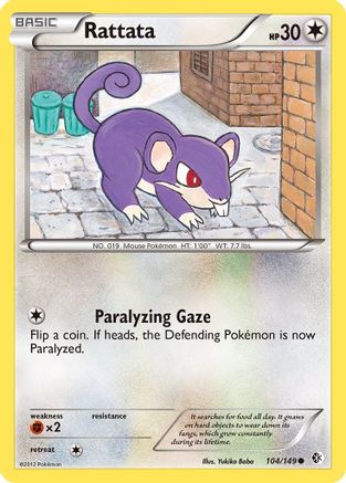 Rattata (104/149) [Boundaries Crossed] Reverse Holofoil - Common
