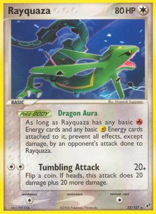 Rayquaza (22/107) [Deoxys] Reverse Holofoil - Rare