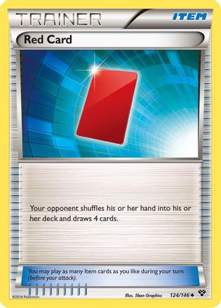 Red Card (124/146) [XY Base Set] Reverse Holofoil - Uncommon
