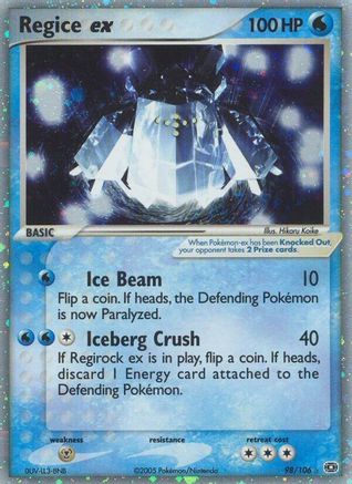 Regice ex (98/106) [Emerald] - Ultra Rare