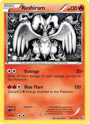 Reshiram (028/113) [Legendary Treasures] Reverse Holofoil - Holo Rare