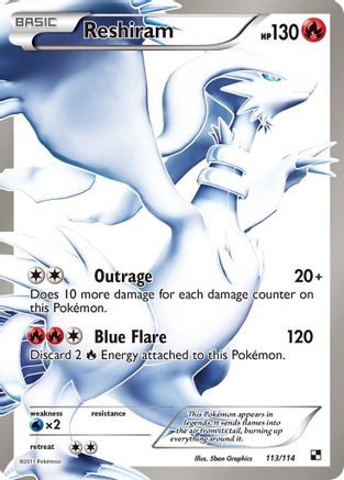Reshiram (113 Full Art) (113/114) [Black and White] Holofoil - Ultra Rare
