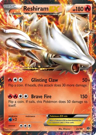 Reshiram EX (22/99) [Next Destinies] Holofoil - Ultra Rare