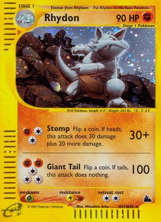 Rhydon (H27) (H27/144) [Skyridge] Holofoil - Holo Rare