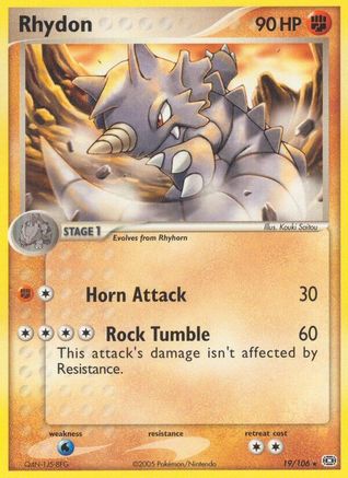 Rhydon (19/106) [Emerald] - Rare