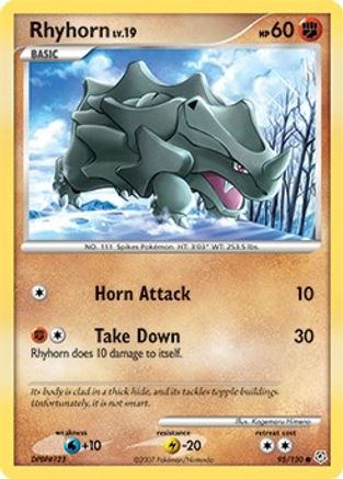 Rhyhorn (95/130) [Diamond and Pearl] Reverse Holofoil - Common