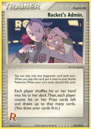 Rocket's Admin. (086/109) [Team Rocket Returns] Reverse Holofoil - Uncommon