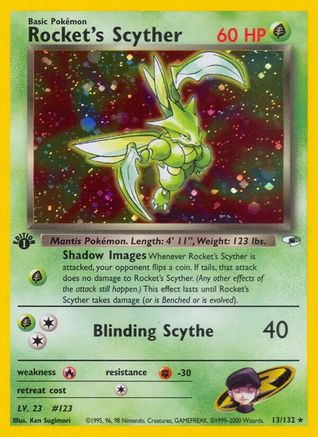 Rocket's Scyther (013/132) [Gym Heroes] 1st Edition Holofoil - Holo Rare