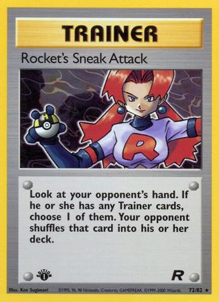 Rocket's Sneak Attack (072/82) [Team Rocket] 1st Edition - Rare